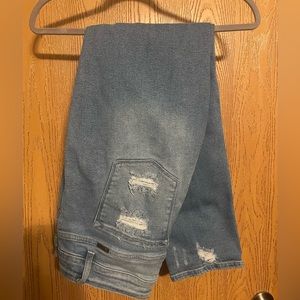 KanCan crop straight jeans. Distressed. Size 16